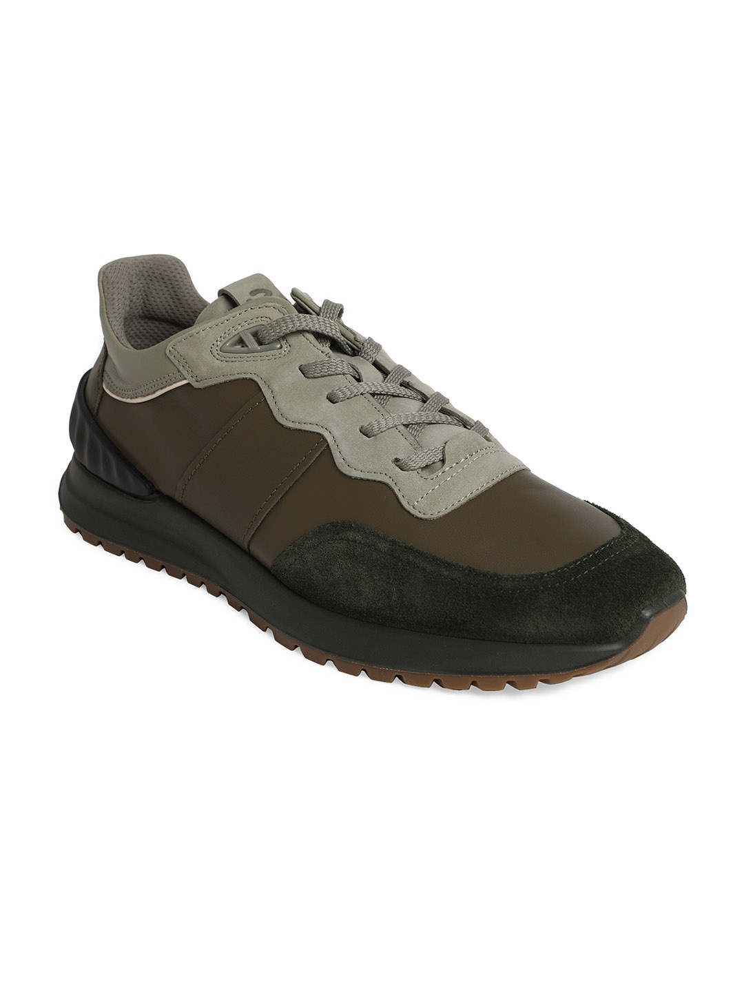 

ECCO Men Astir Multicolor Leather Regular Sneakers, Olive