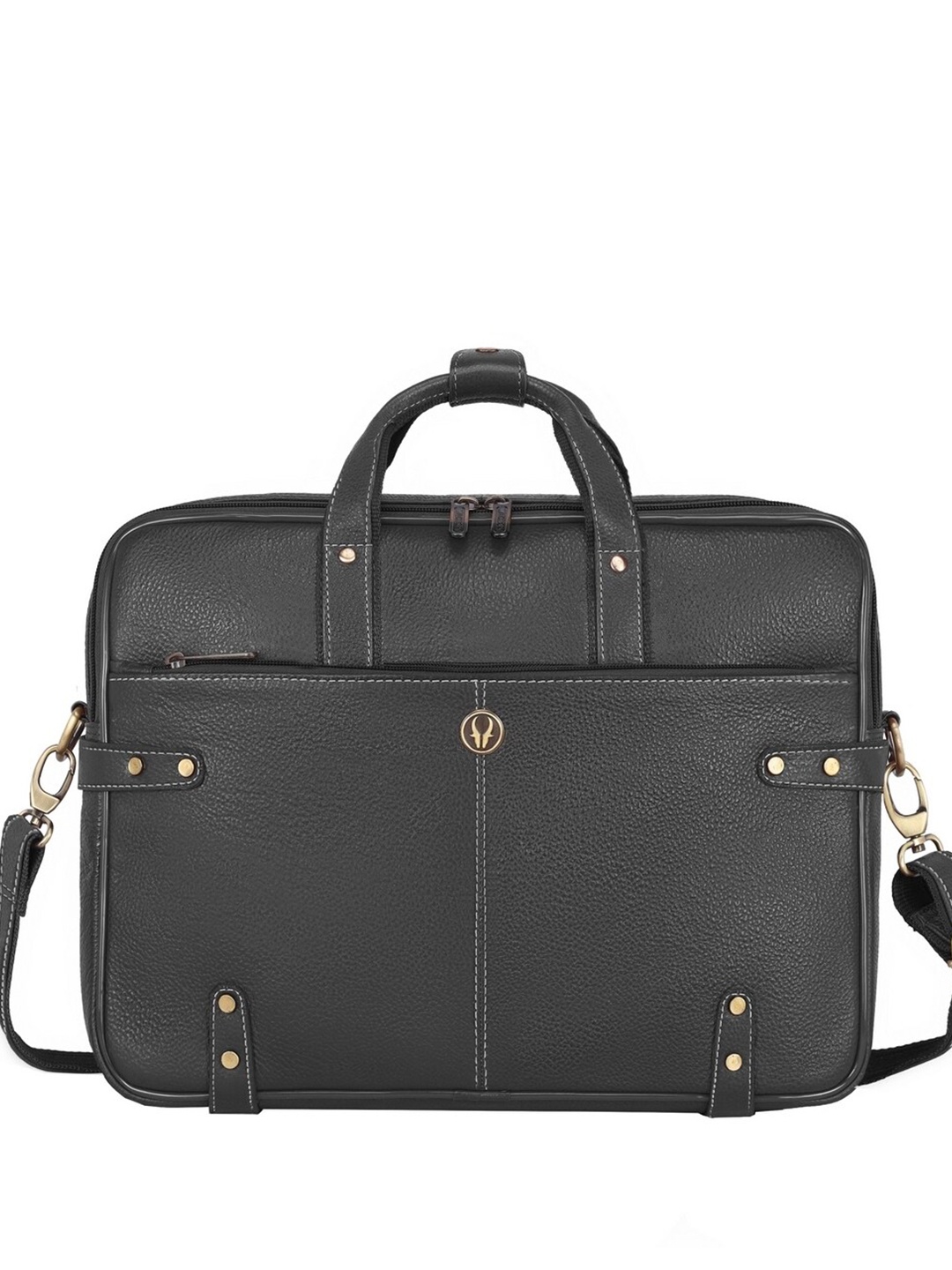 

WildHorn Men Leather Laptop Bag Up to 16 inch, Black