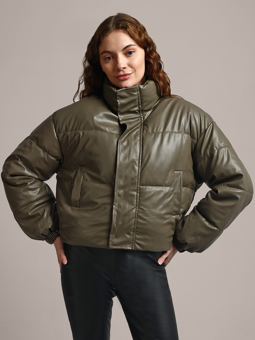 

iki chic Lightweight Puffer Jacket, Olive