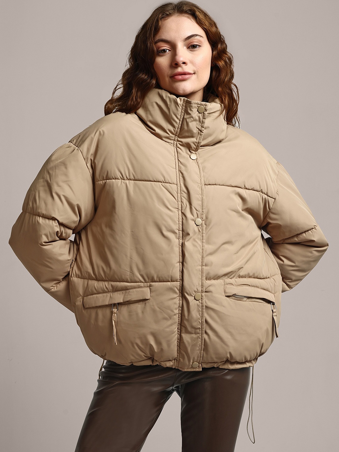 

iki chic Lightweight Longline Puffer Jacket, Beige