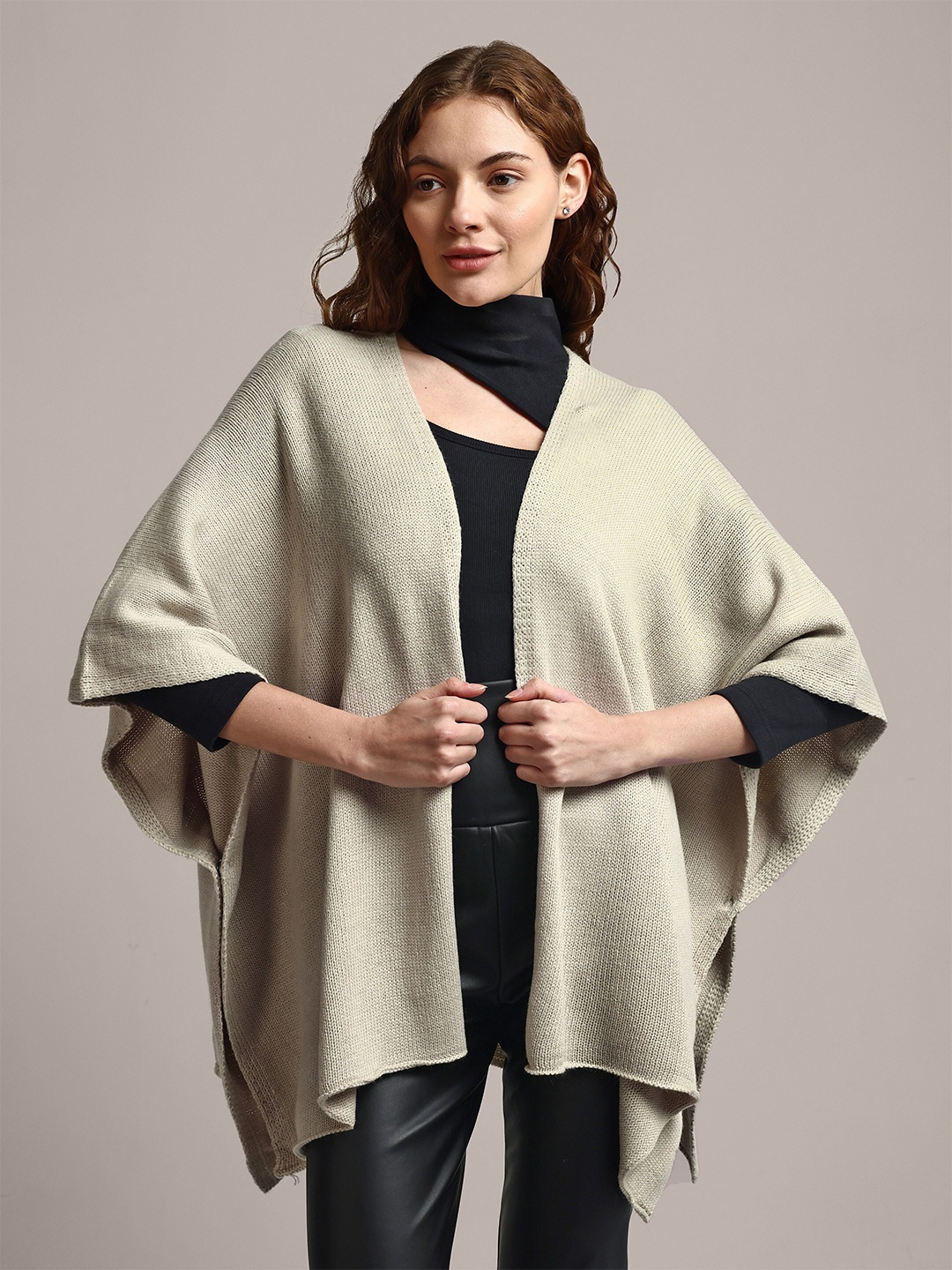

iki chic Self Designed Woollen Cardigan, Beige