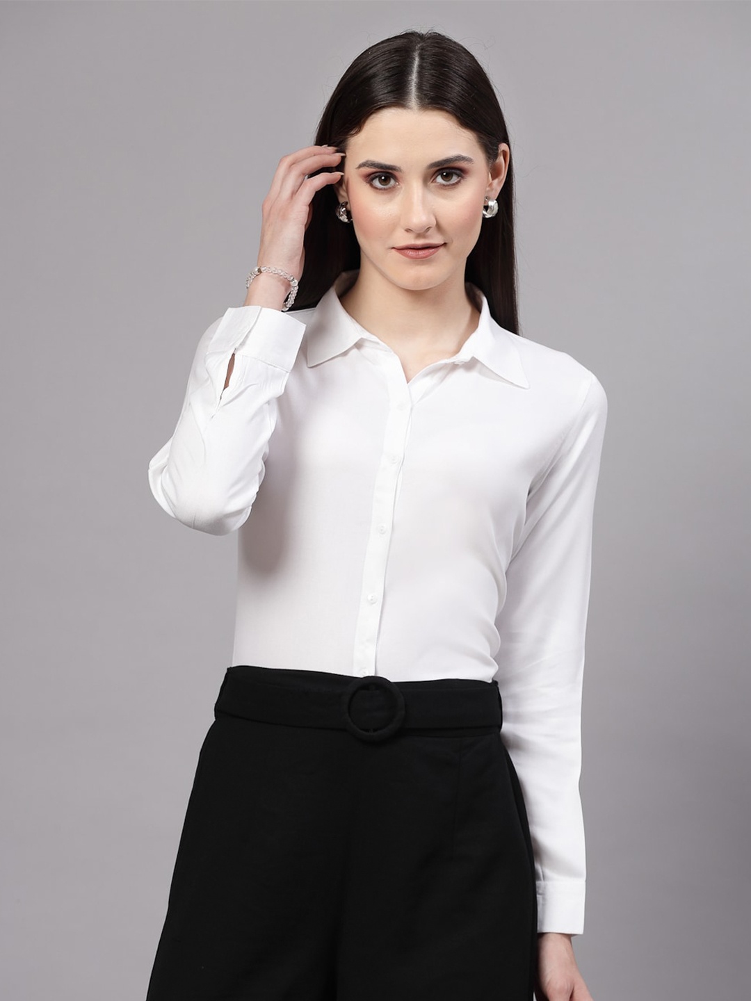 

Style Quotient Smart Regular Fit Opaque Formal Shirt, White