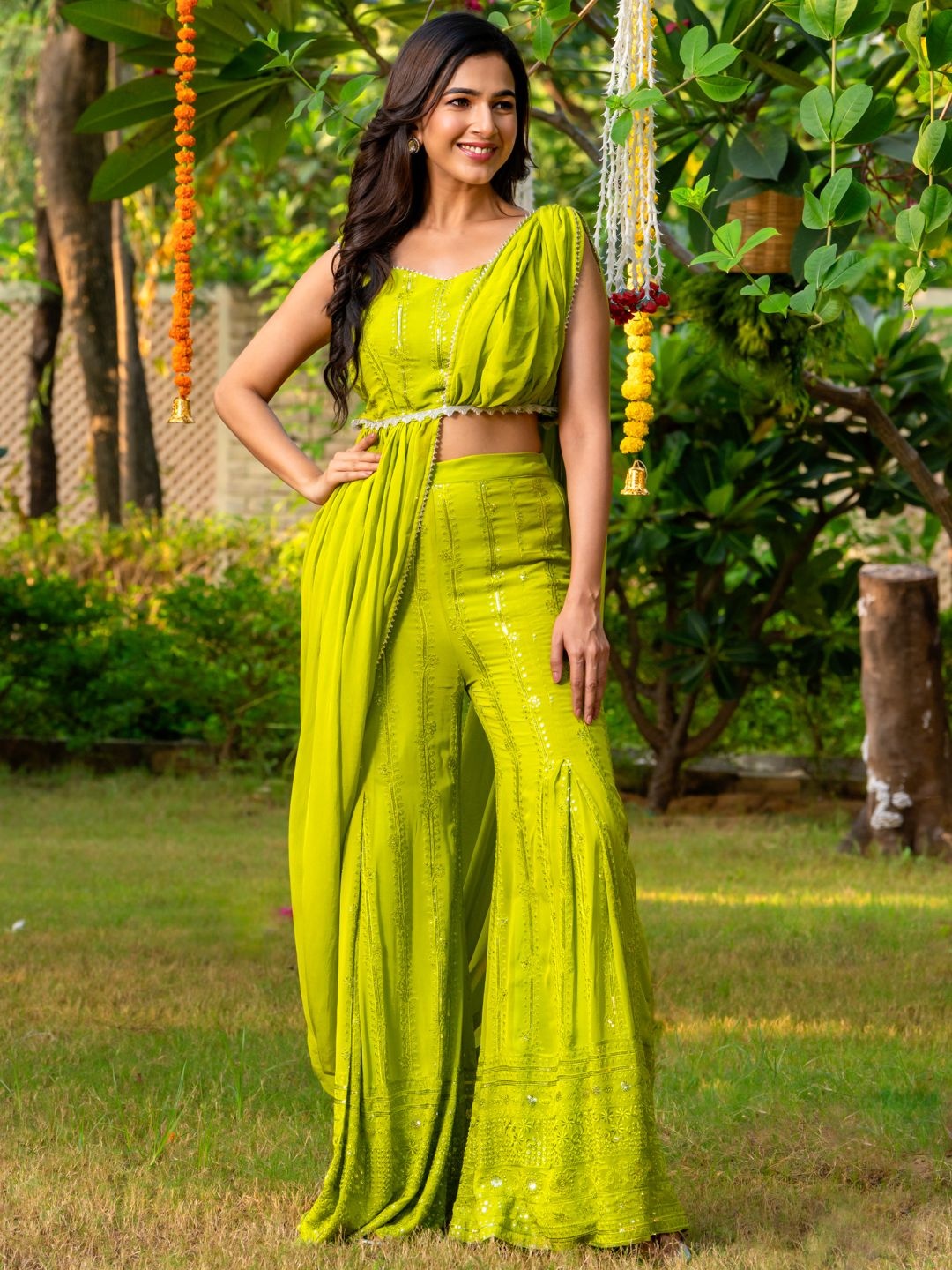 

HOUSE OF JAMOTI Green Maxi Dress