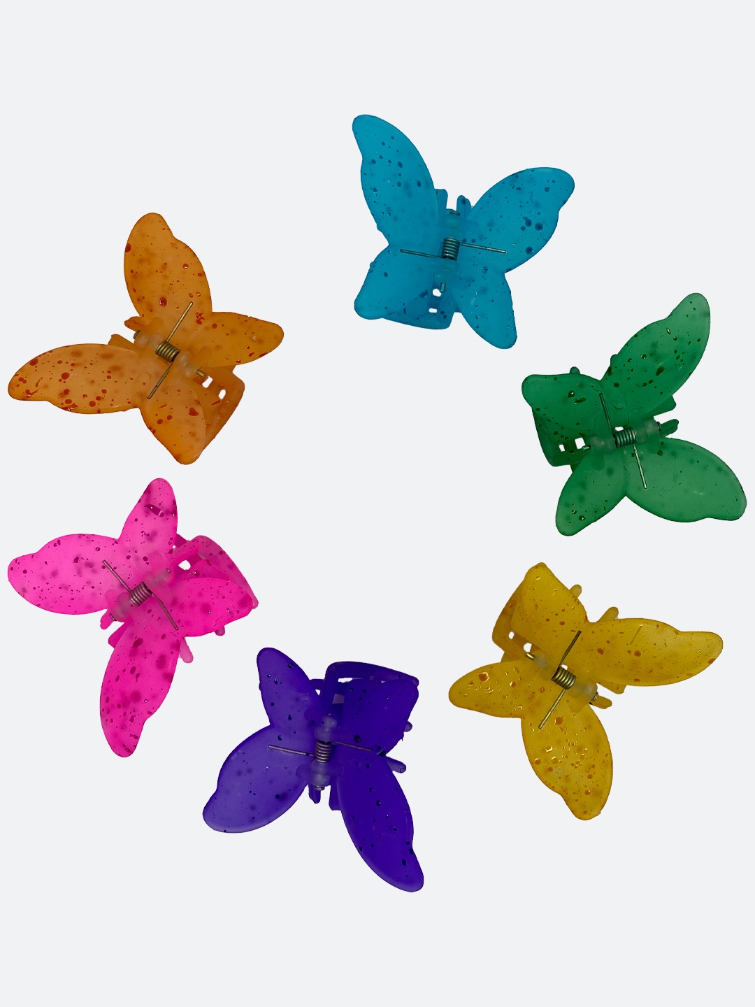 

FCK-3 Women Set of 6 Butterfly Claw Clips, Purple