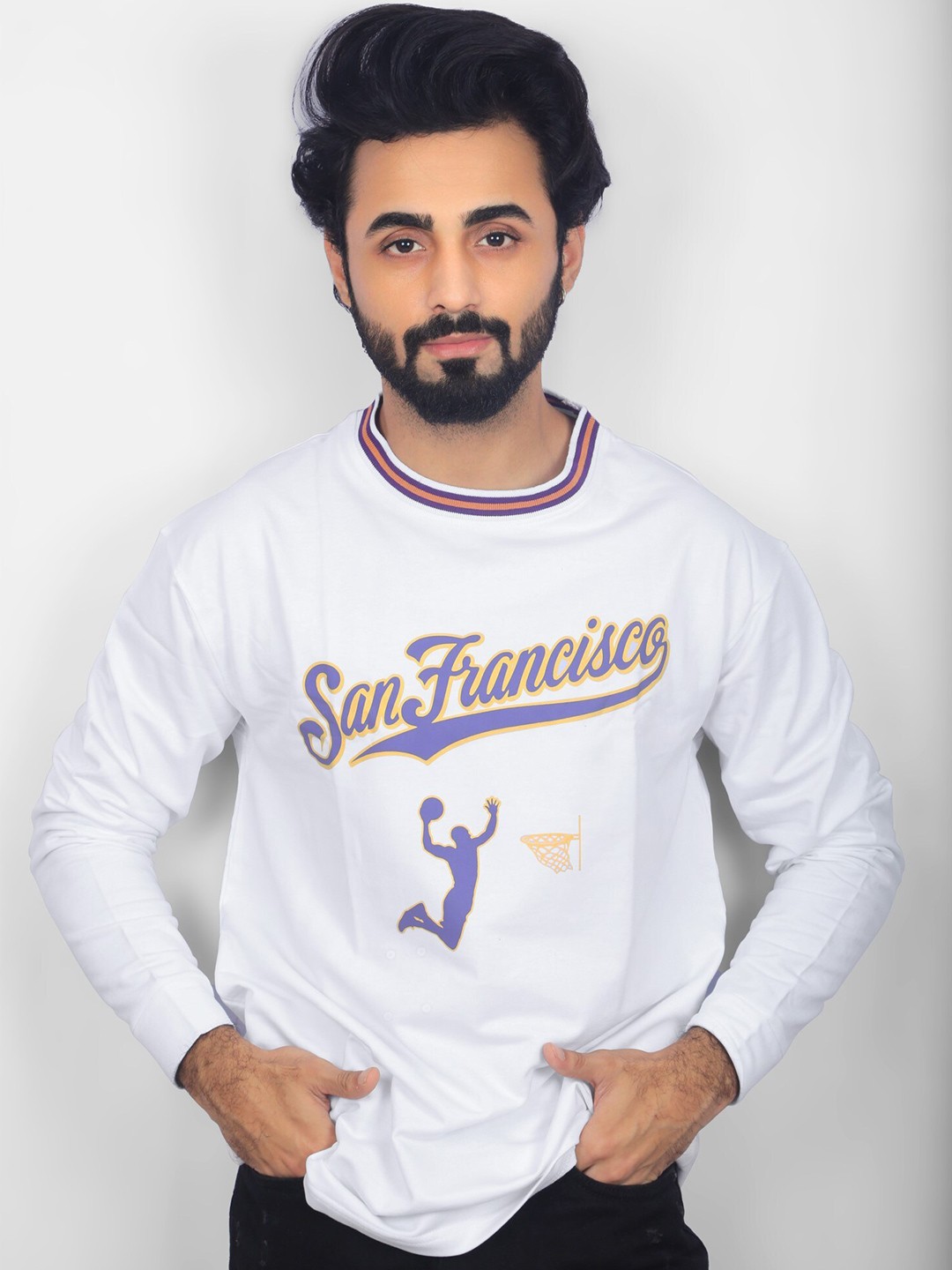 

Maniac Typography Printed Cotton Casual Oversized T-shirt, White