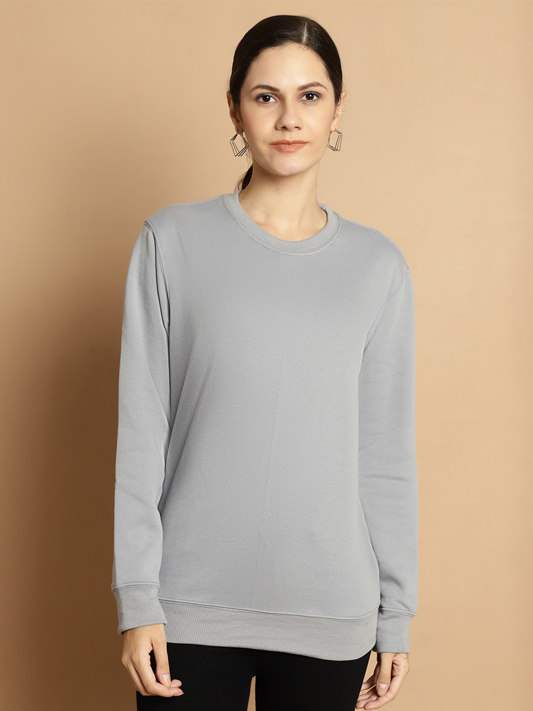 

urSense Round Neck Fleece Pullover, Grey