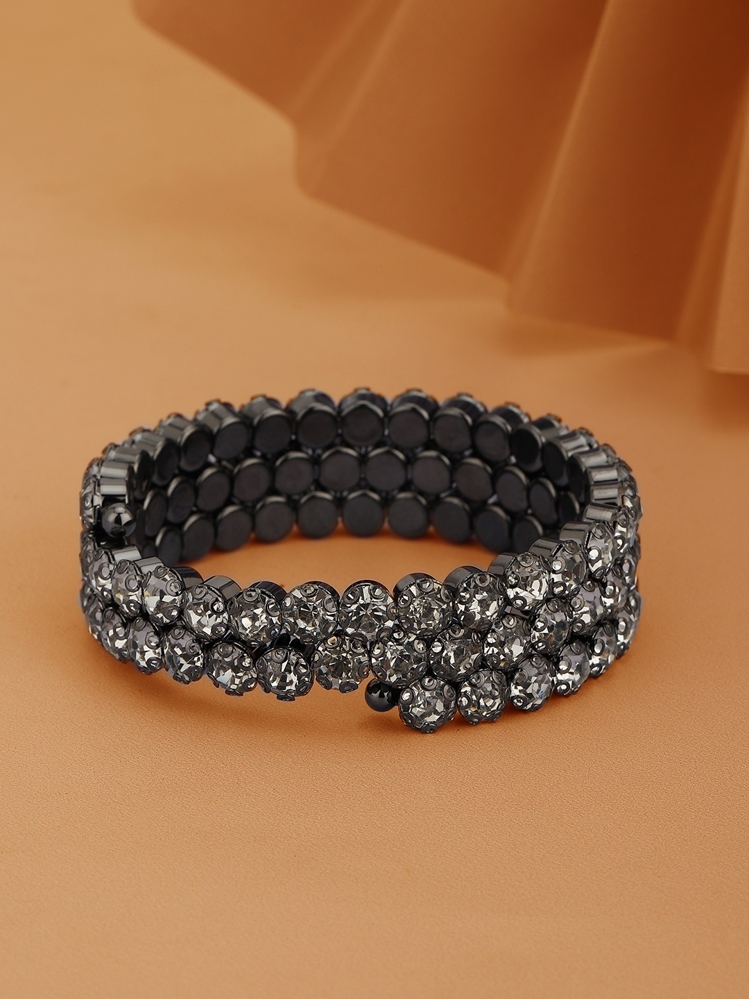 

Carlton London Cubic Zirconia Wraparound Bracelet, Metallic