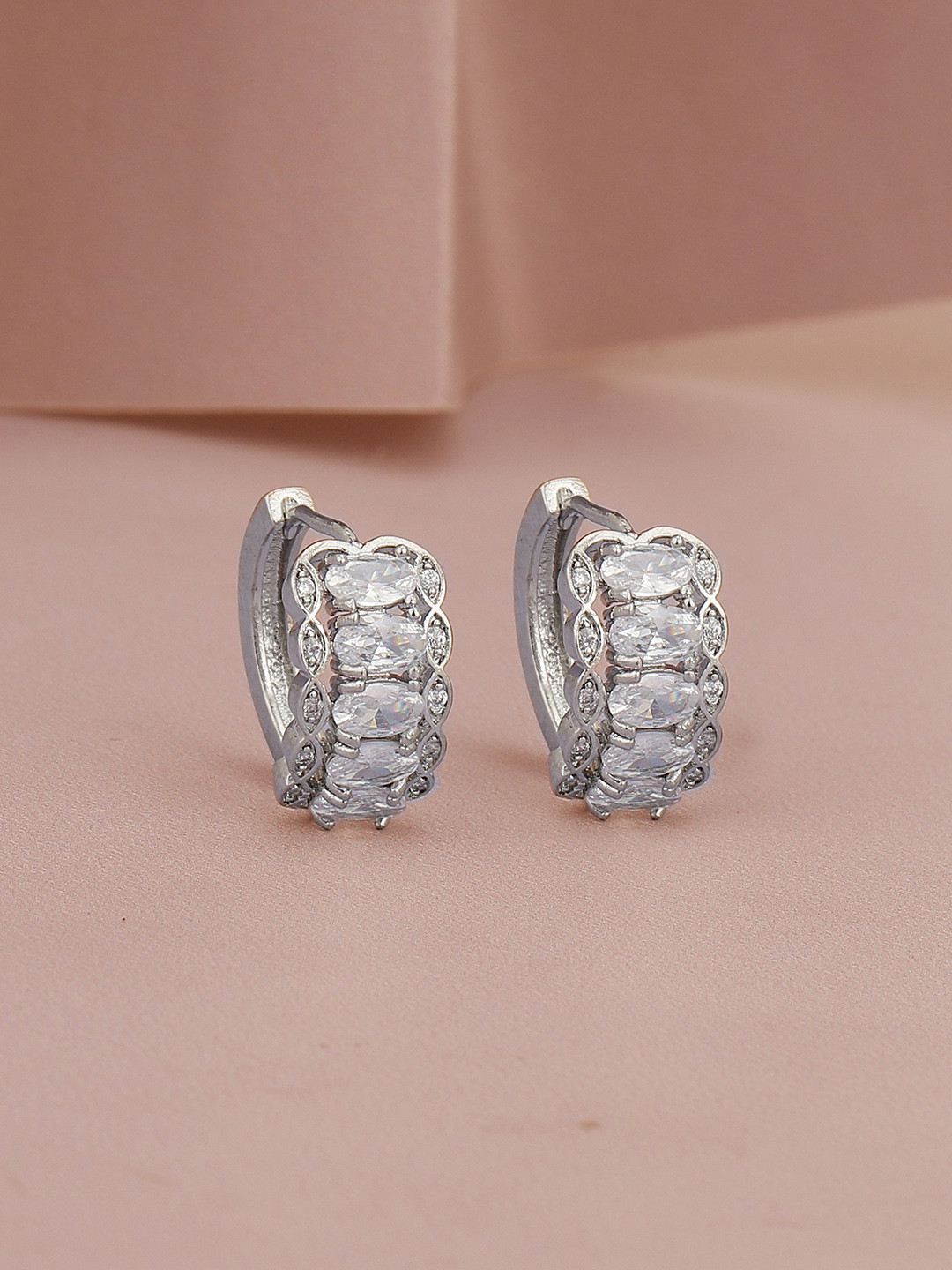 

Carlton London Rhodium-Plated CZ Circular Ear Cuff Earrings, Silver