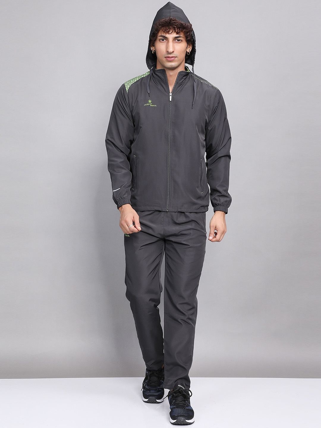 

SPORT SUN Hooded Sports Tracksuit, Grey