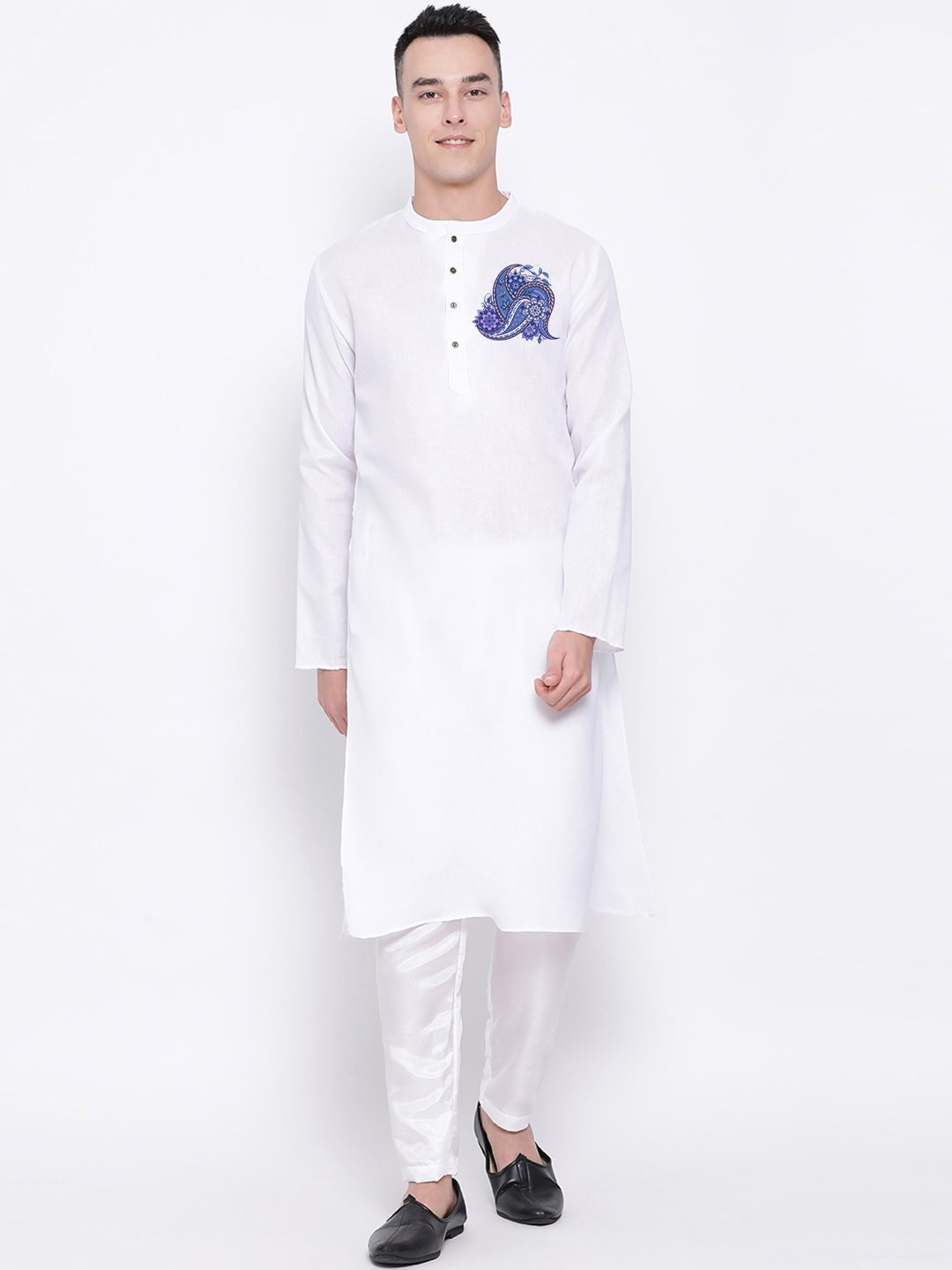 

DEVOILER Ethnic Motifs Printed Kurta With Trousers, White