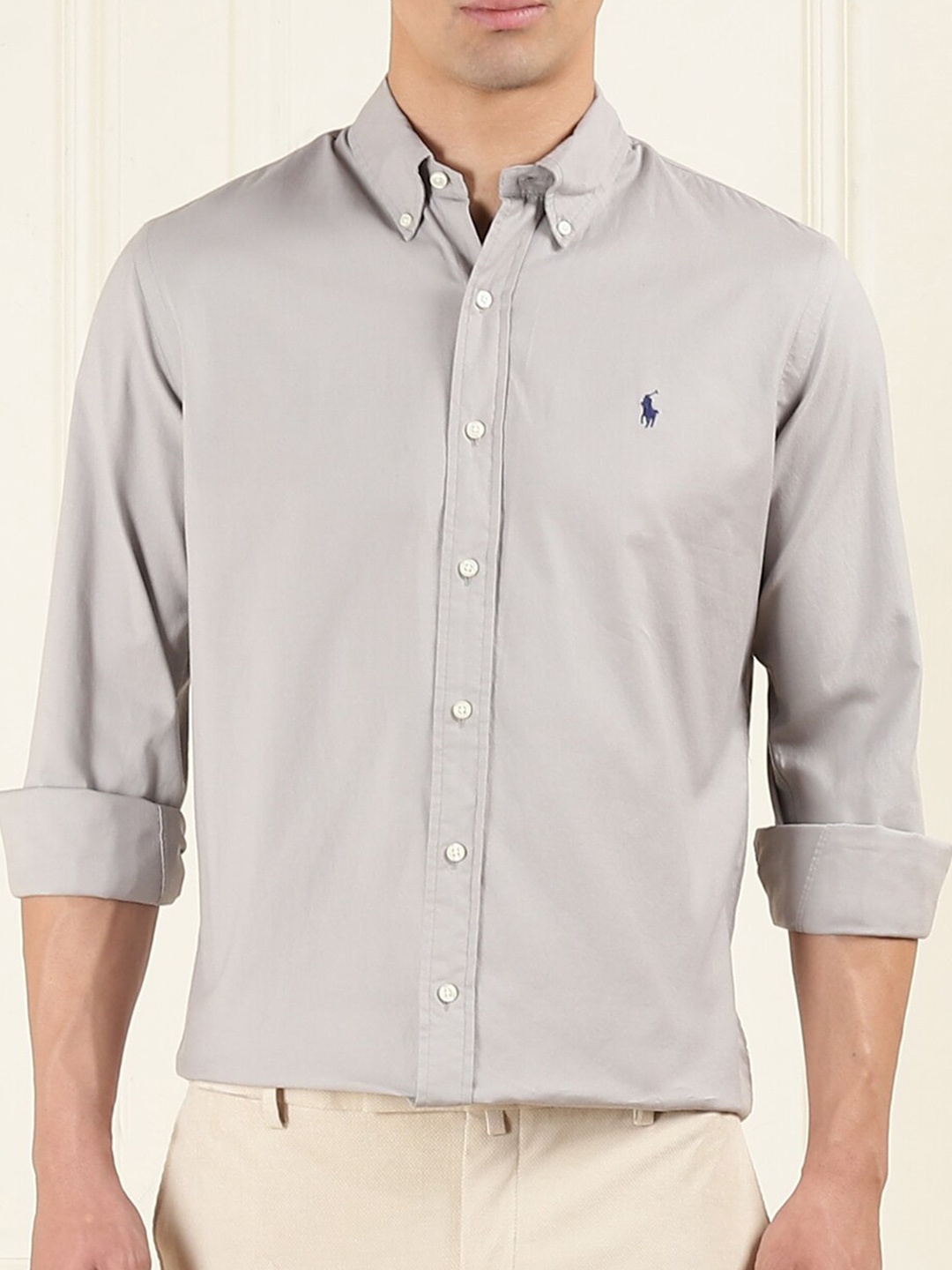 

Polo Ralph Lauren Custom Button-Down Collar Semi-Formal Shirt, Grey