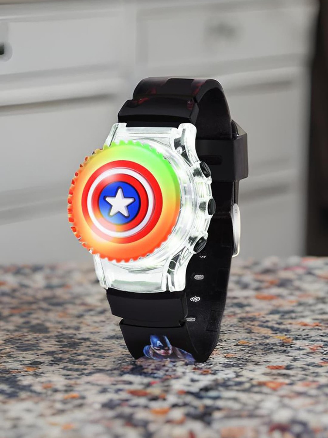 

Shocknshop Kids Printed Multi Function Digital Watch WCH101 Black Captain