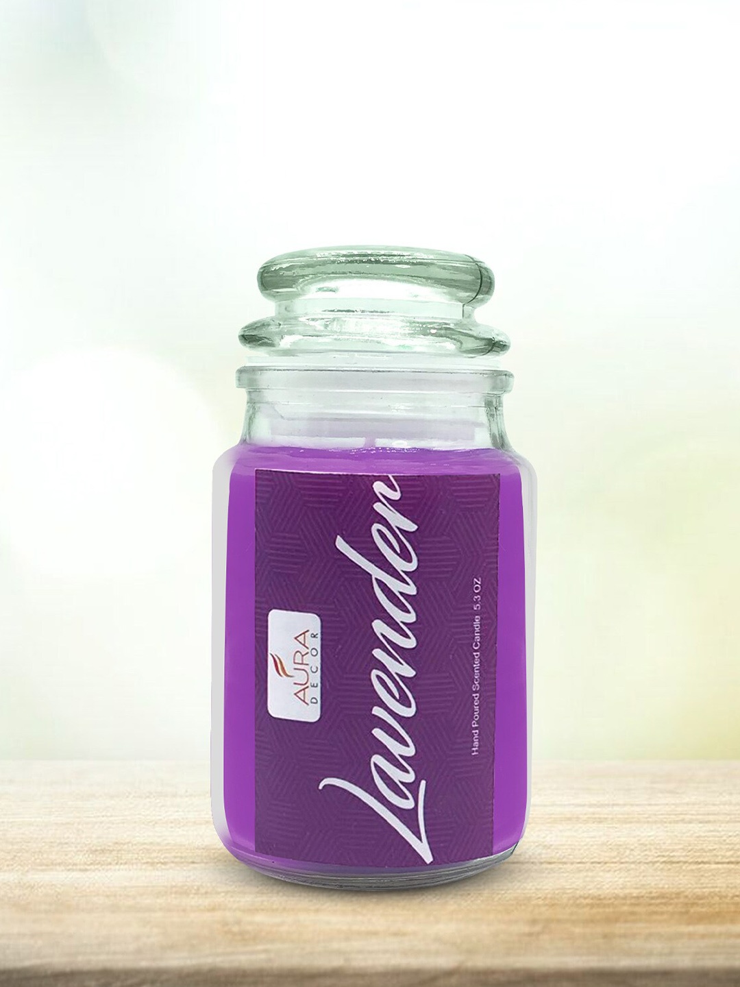 

AuraDecor Lavender Highly Scented Lid Jar Candle