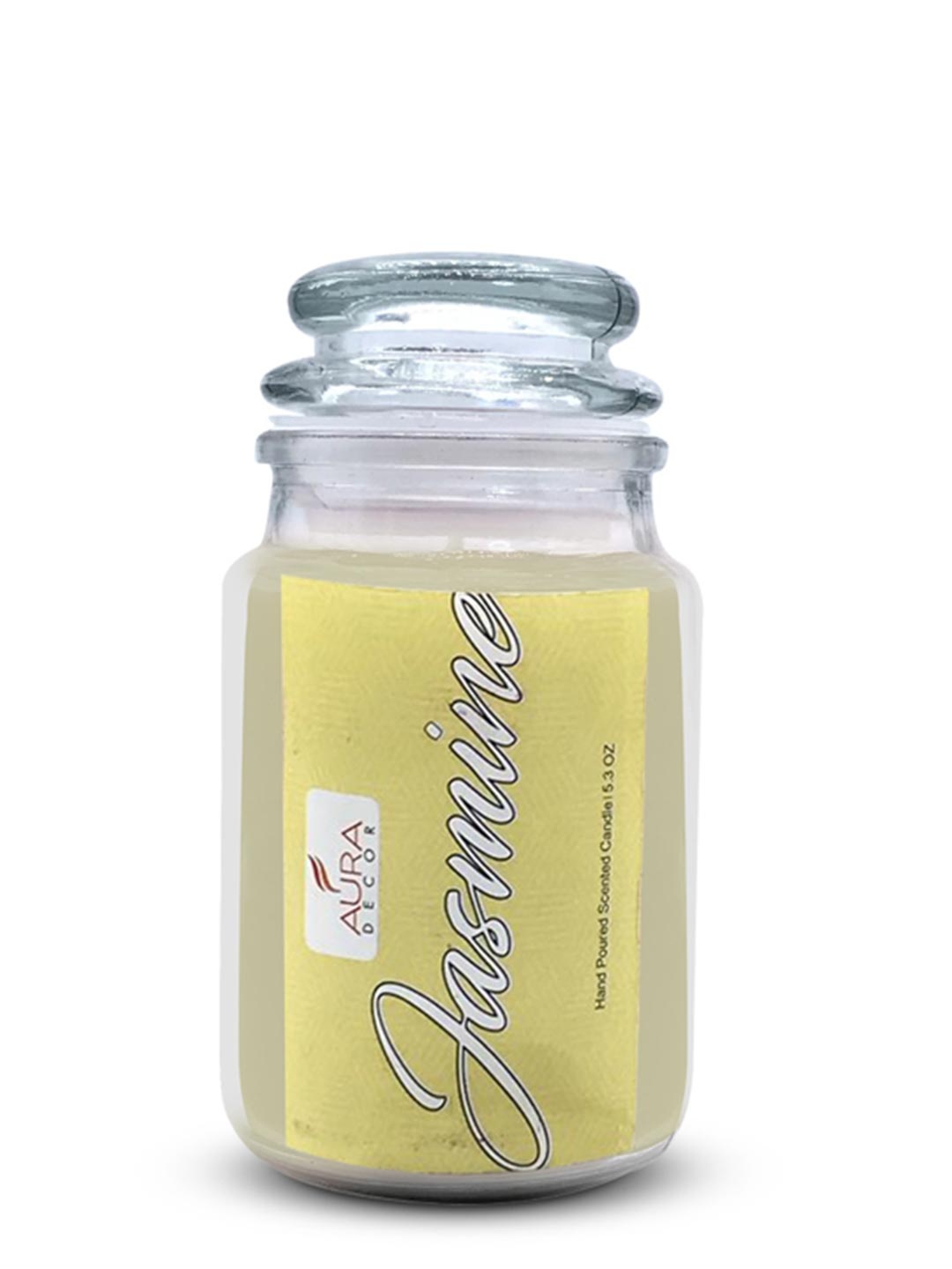 

AuraDecor White Jasmine Scented Lid Jar Candle