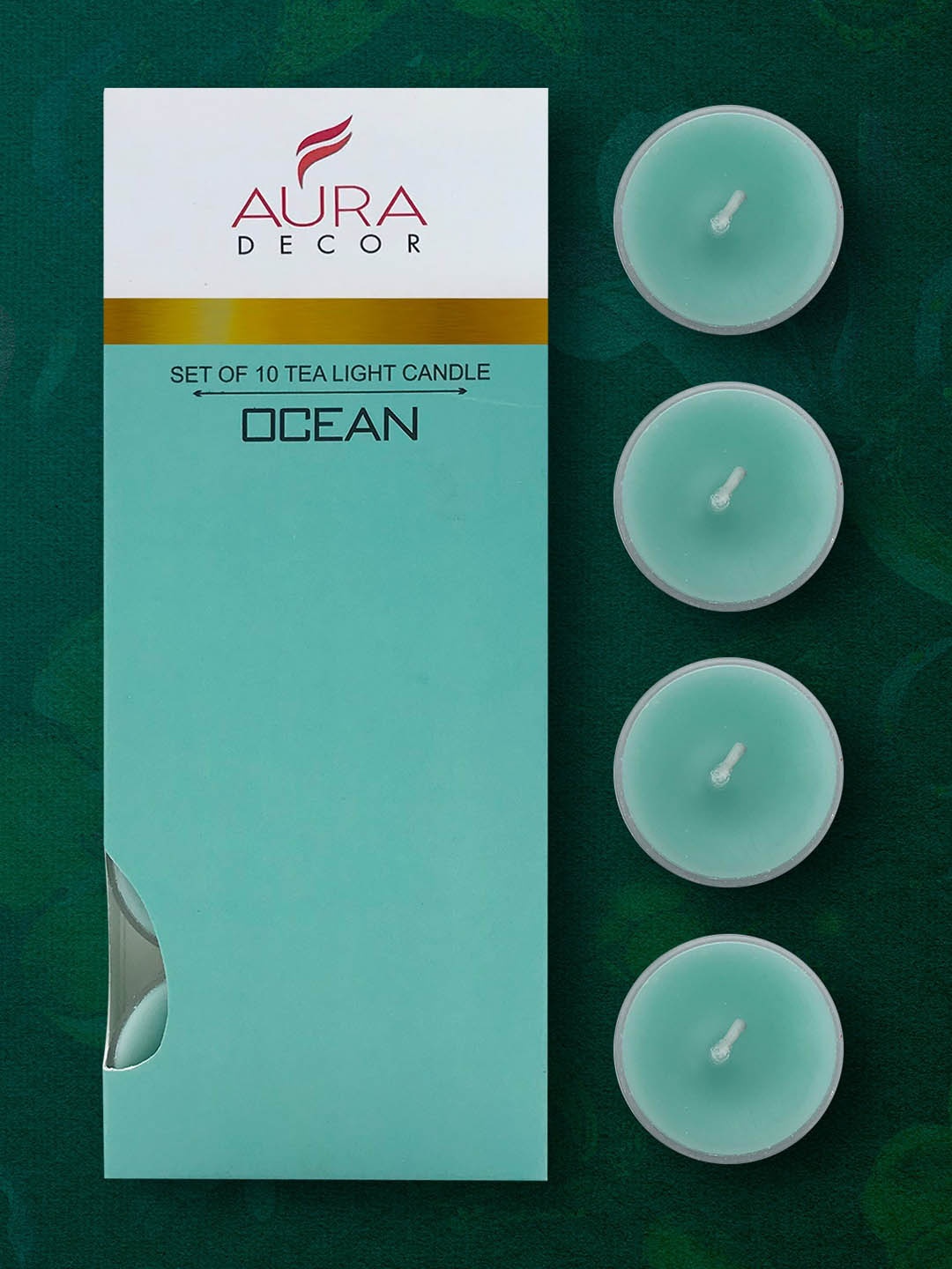 

AuraDecor Blue Ocean Fragrance Acrylic 10 Pieces Tealight Candles