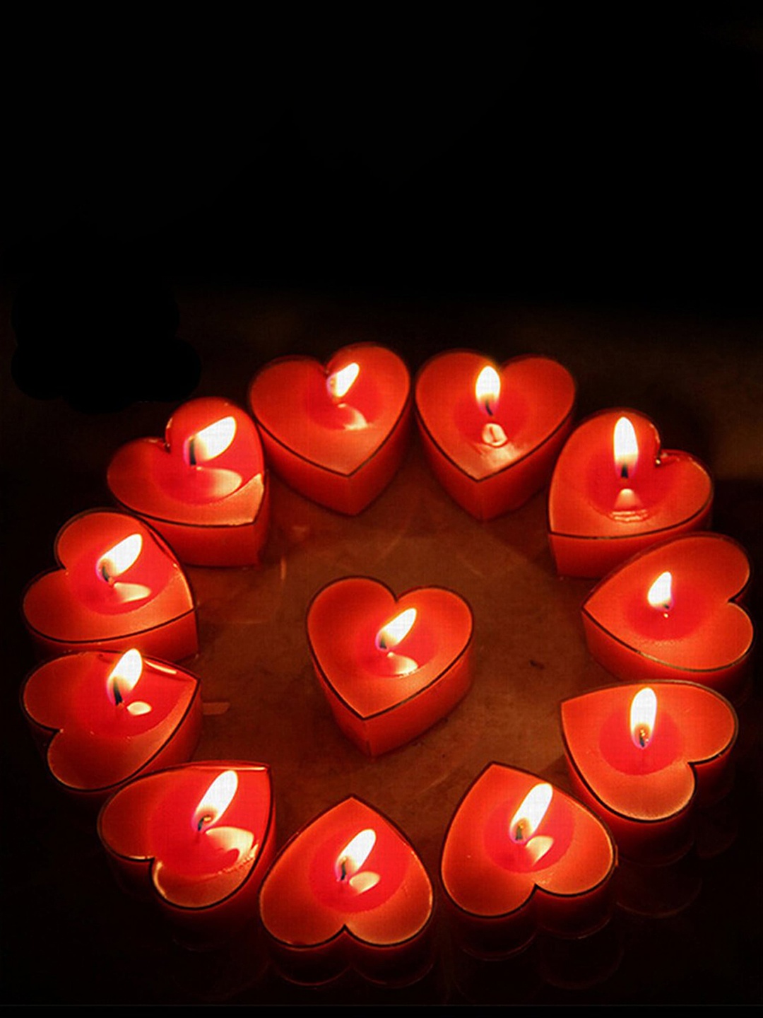 

AuraDecor Red 20PCs Heart Shape Rose Fragrance Tealight Candles