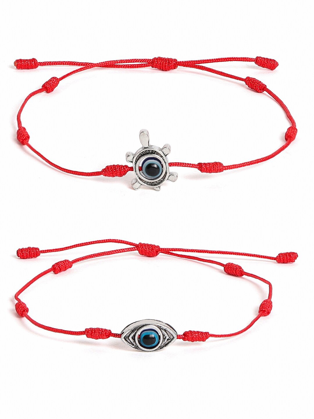 

EL REGALO Unisex 2 Charm Bracelet, Red