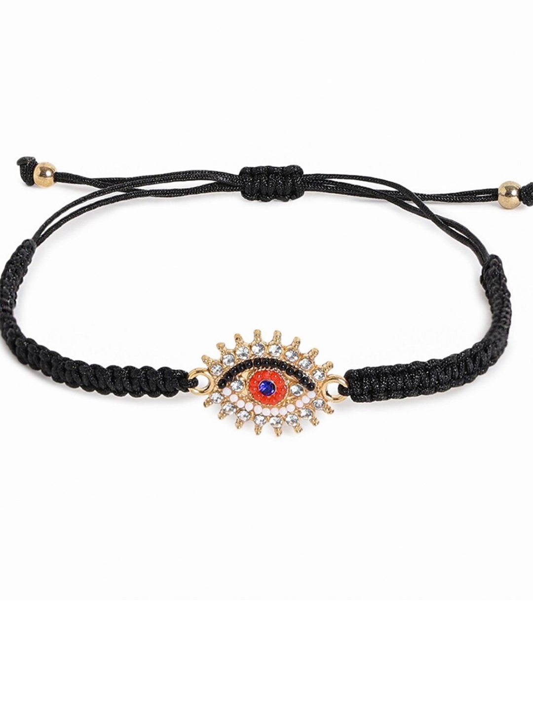 

EL REGALO Unisex Evil Eye Charm Bracelet, Black