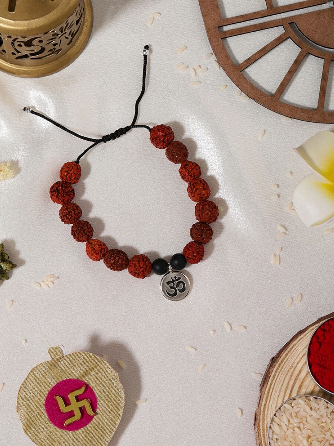 

EL REGALO Men Wood Charm Bracelet, Brown