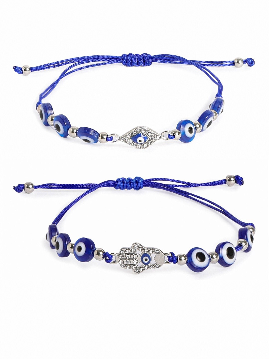 

EL REGALO Unisex Set Of 2 Charm Bracelet, Blue