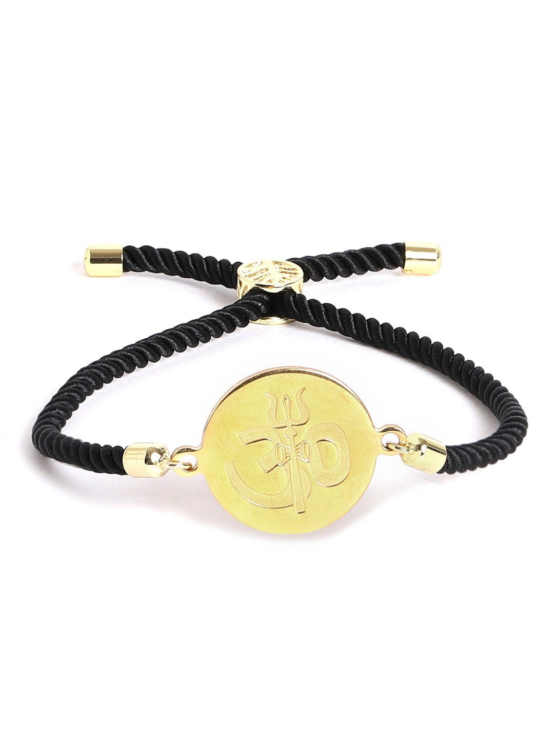 

EL REGALO Men Gold-Plated Stainless Steel Charm Bracelet