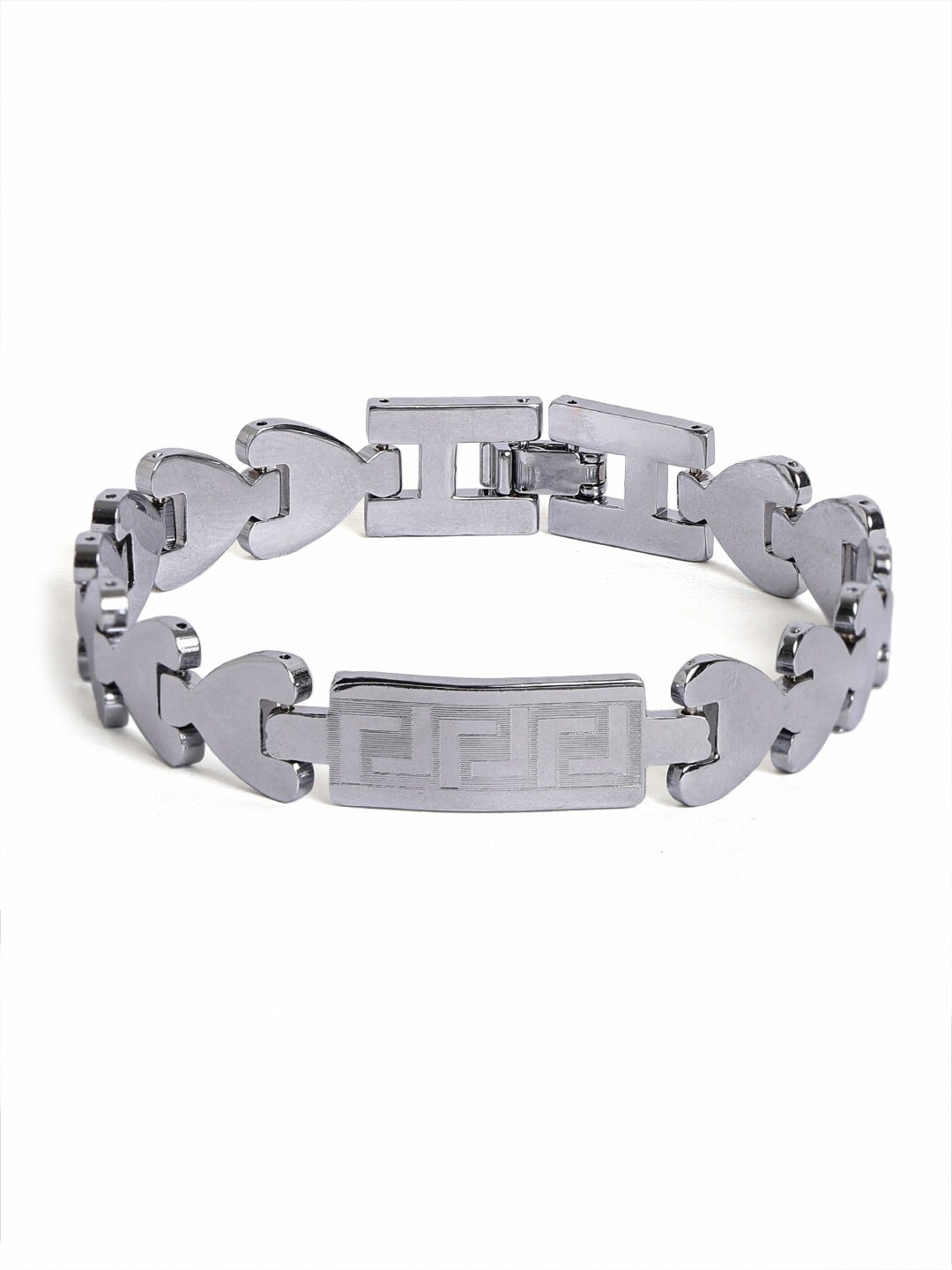 

EL REGALO Men Silver-Plated Link Bracelet