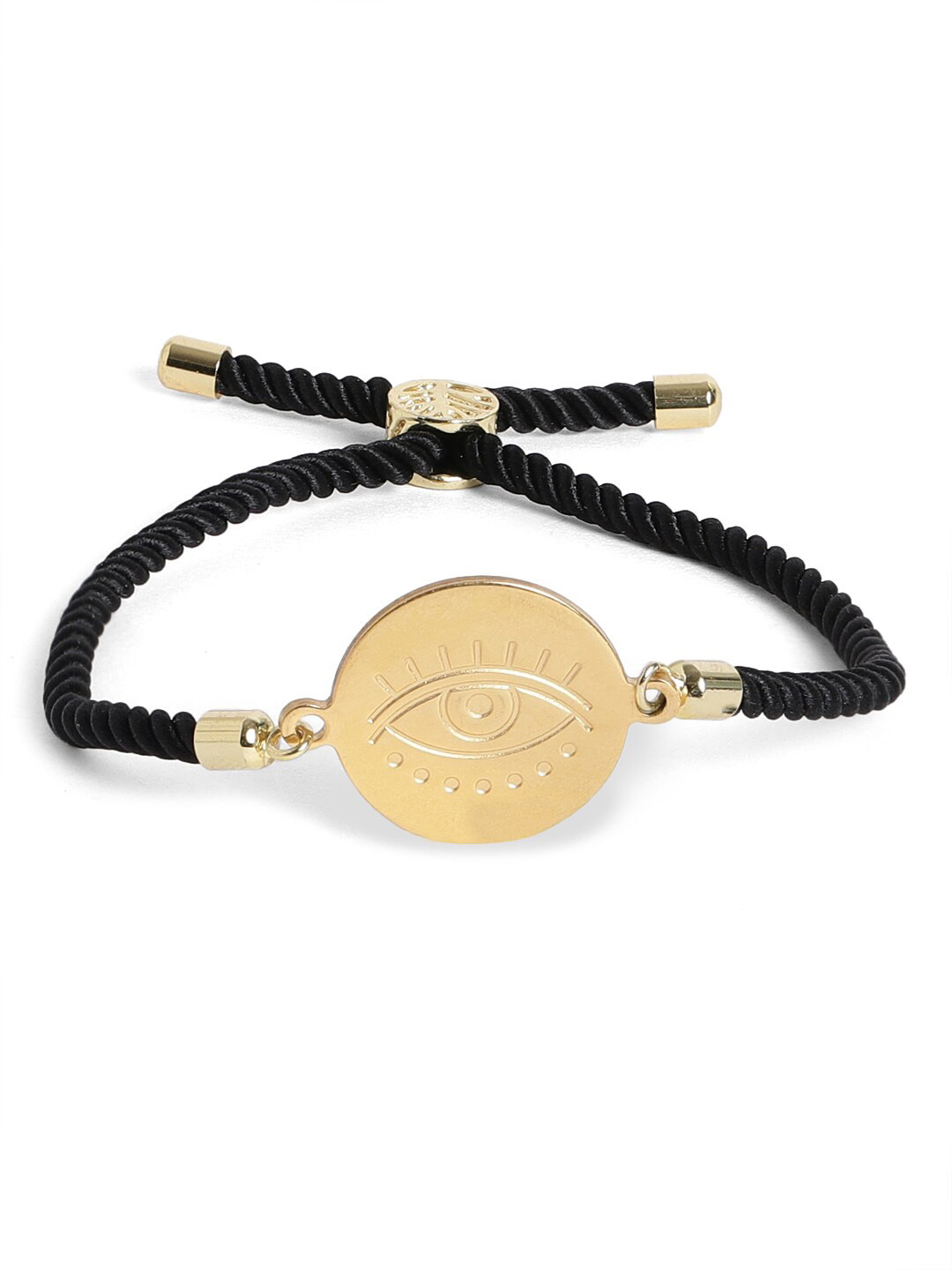 

EL REGALO Men Gold Plated Stainless Steel Charm Bracelet