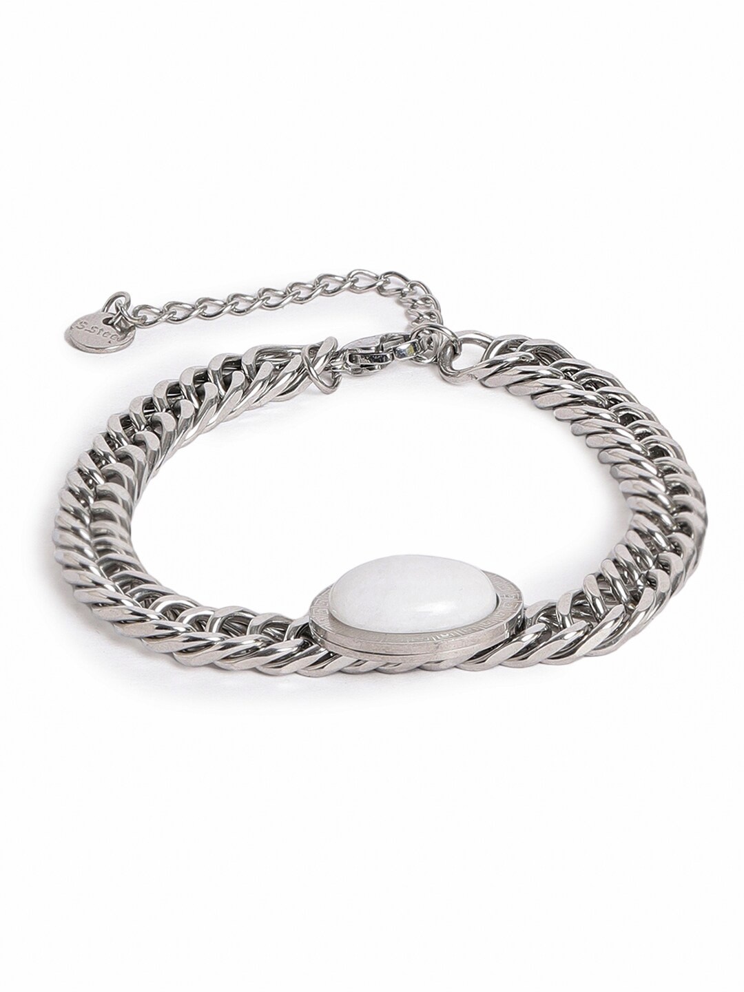 

EL REGALO Men Silver-Plated Link Bracelet