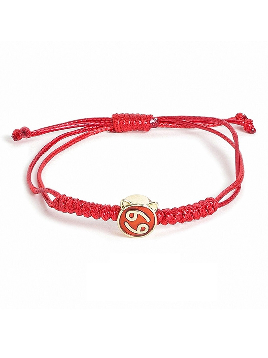 

EL REGALO Unisex Cancer Zodiac Sign Charm Bracelet, Red