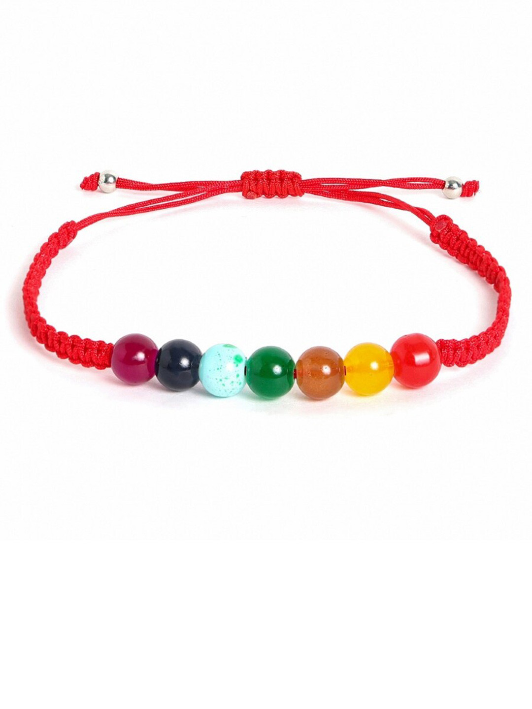 

EL REGALO Unisex Beaded Wraparound Bracelet, Red