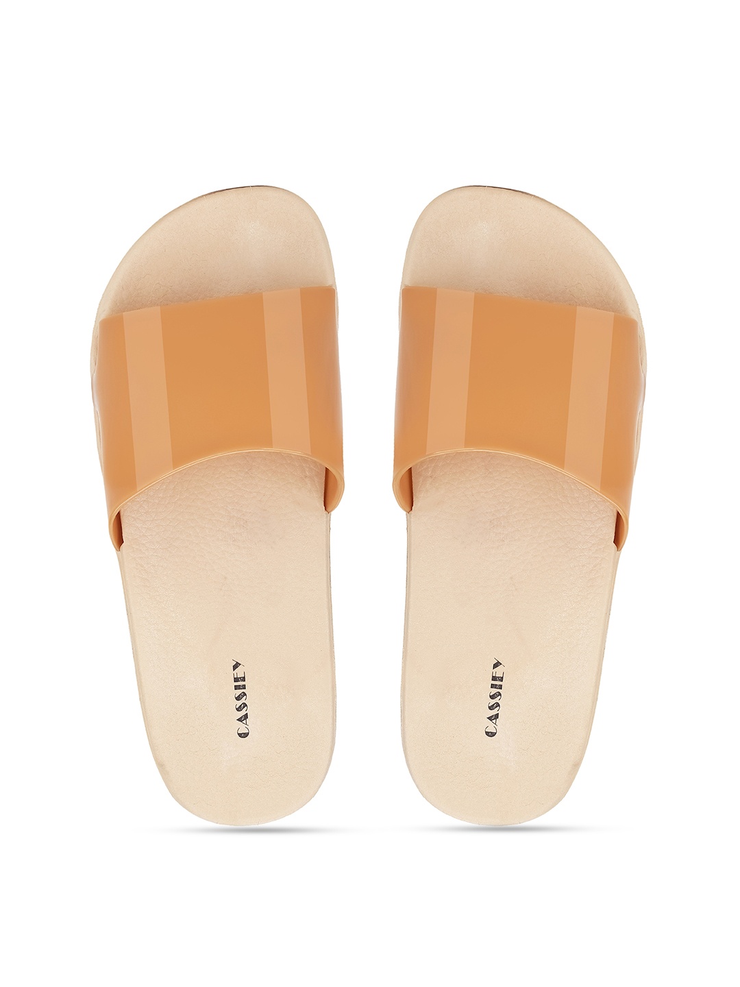 

CASSIEY Women Rubber Sliders, Brown