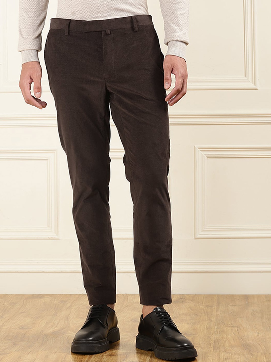 

HACKETT LONDON Men Slim Fit Mid Rise Chinos, Brown