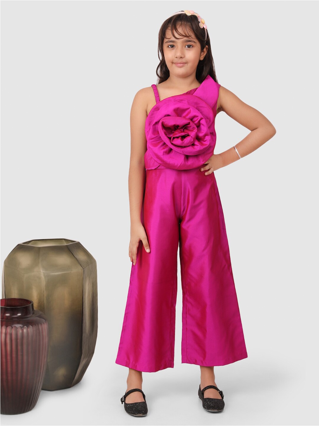 

Jelly Jones Girls Top with Palazzos, Fuchsia