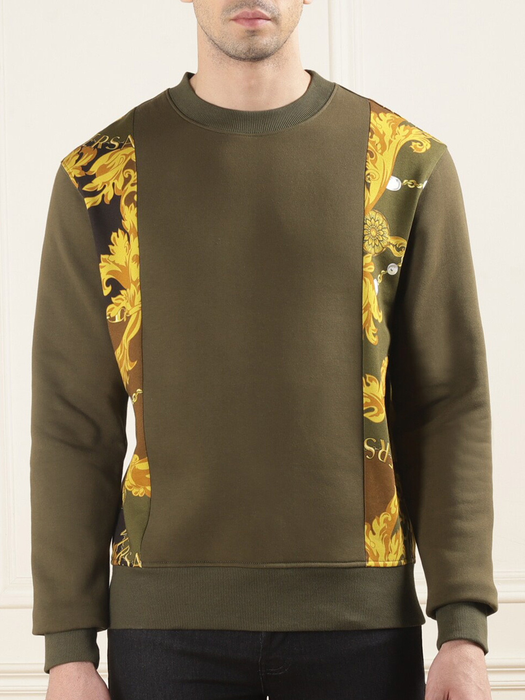 

Versace Jeans Couture Graphic Printed Cotton Sweatshirt, Green