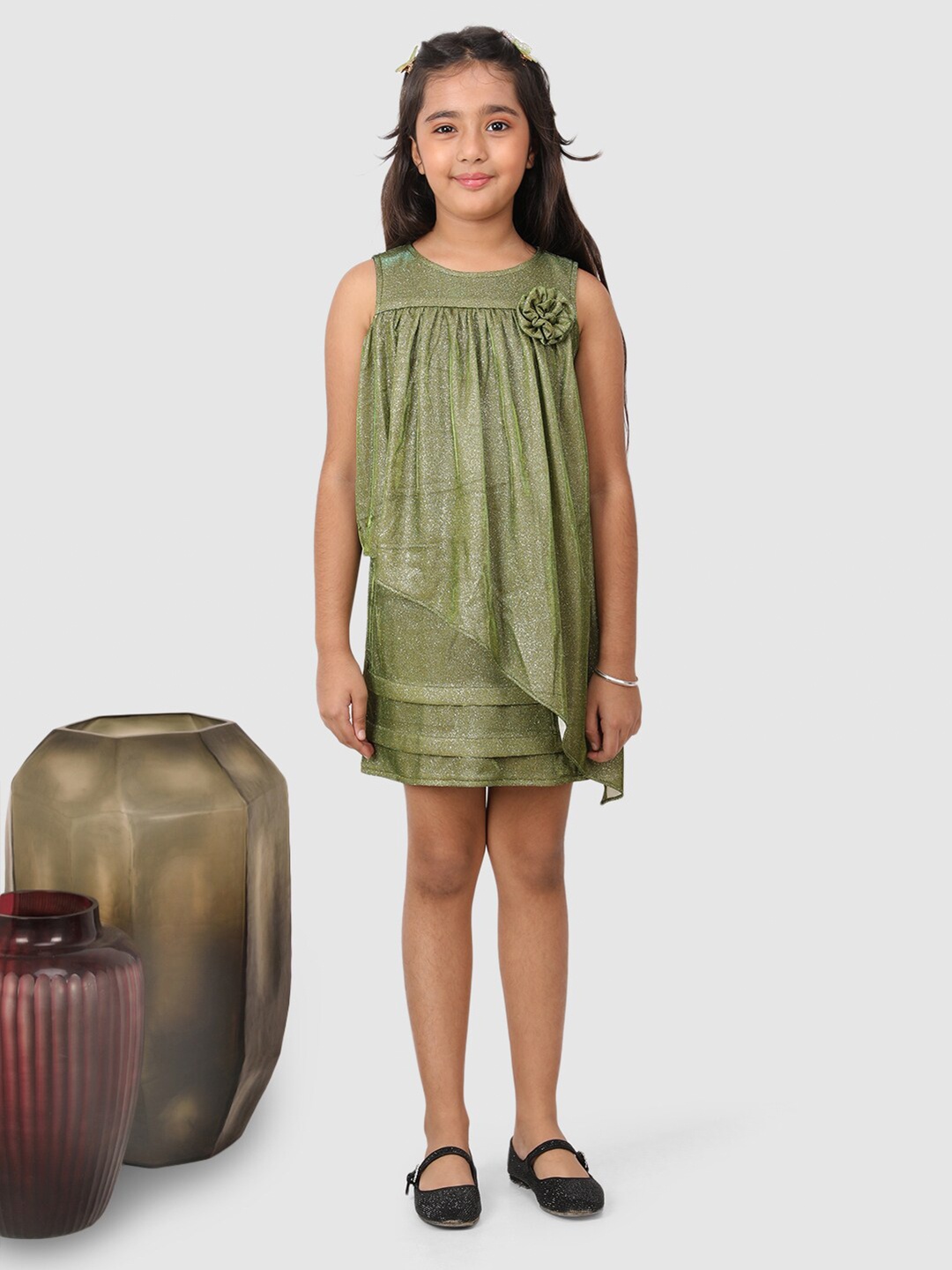 

Jelly Jones Girls Pleated Sheath Dress, Green