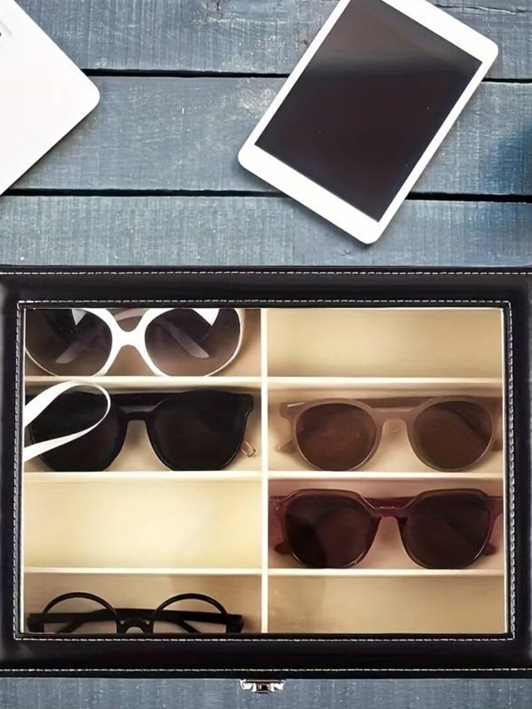 

YouBella Black 6 Slots Watch and Sunglasses Organiser Box