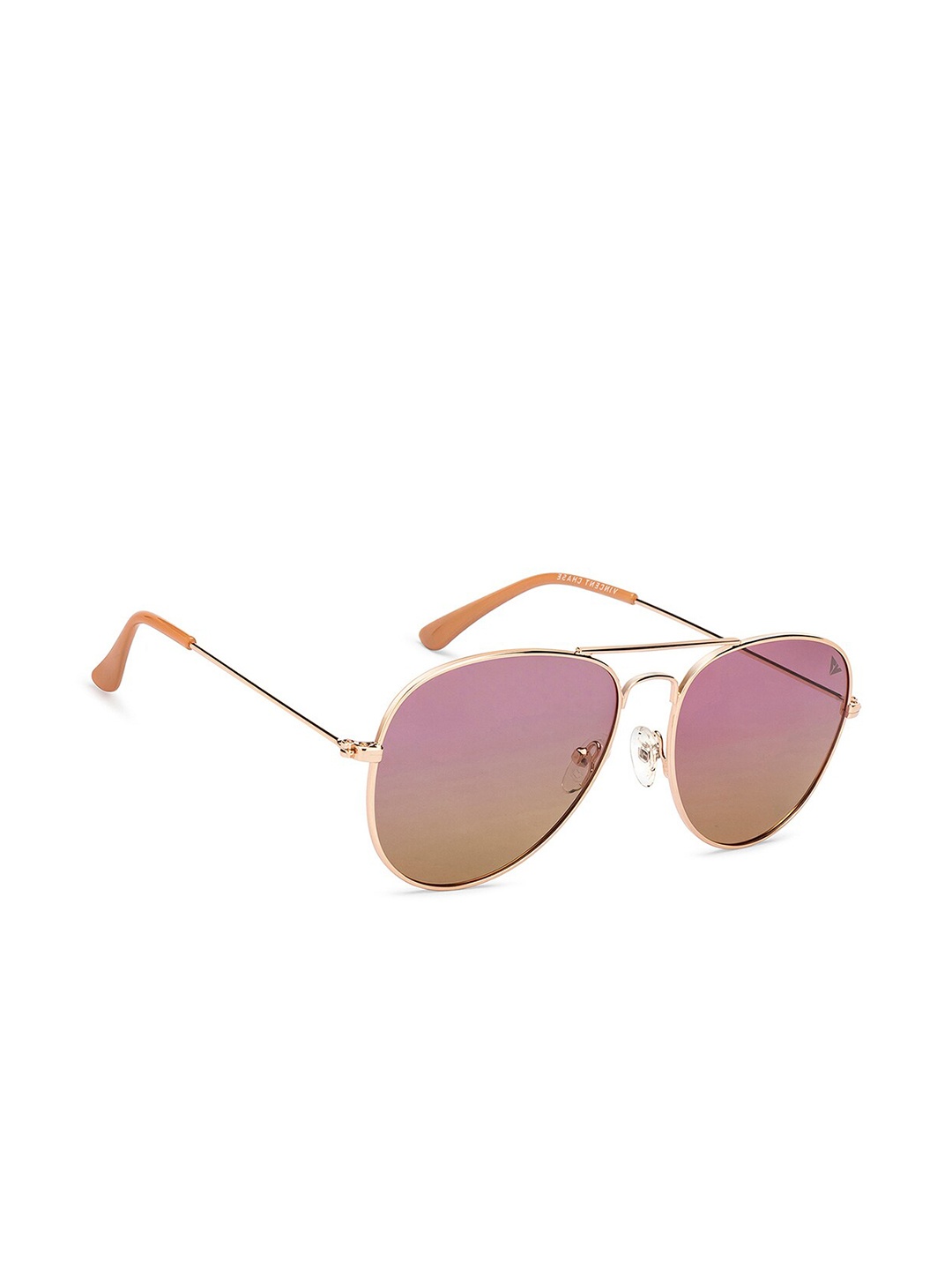 

Vincent Chase Unisex Aviator Sunglasses with Polarised and UV Protected Lens 209995, Pink