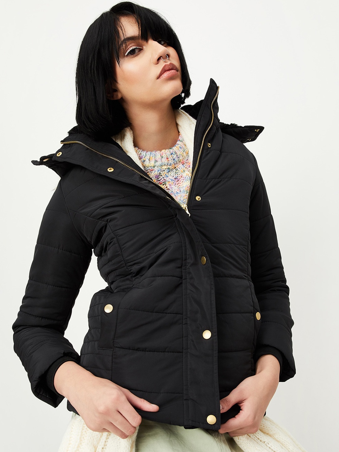 

max Hooded Parka Jacket, Black