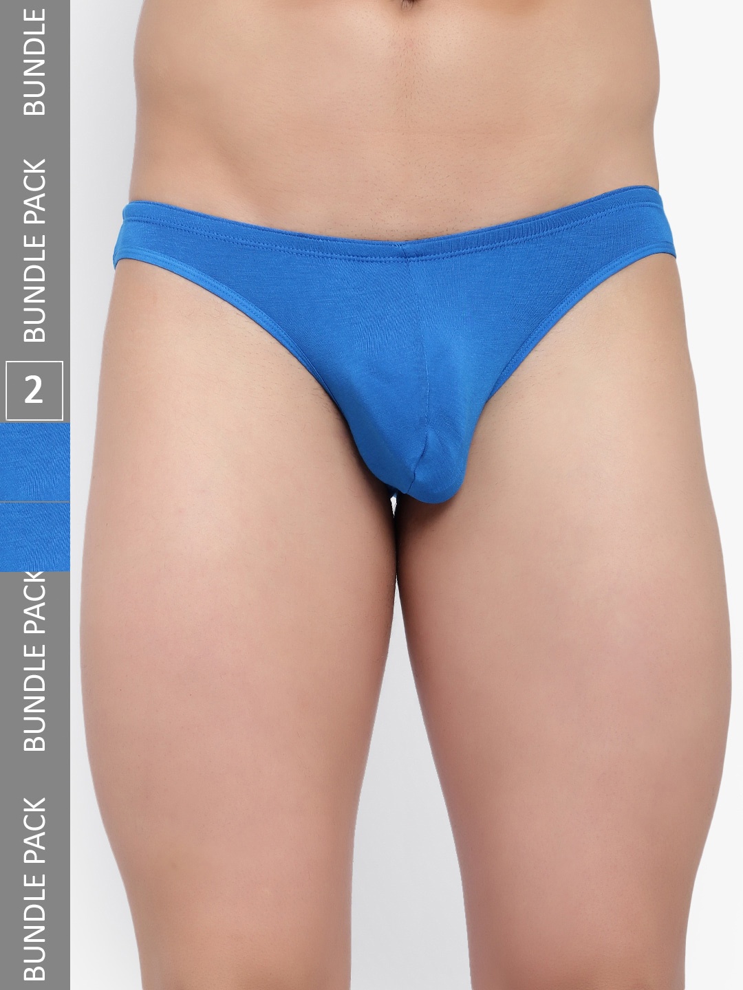 

Bruchi CLUB Pack Of 2 Low-Rise Anti-Bacterial Bikini Briefs BKBRF001-BL-2C, Blue