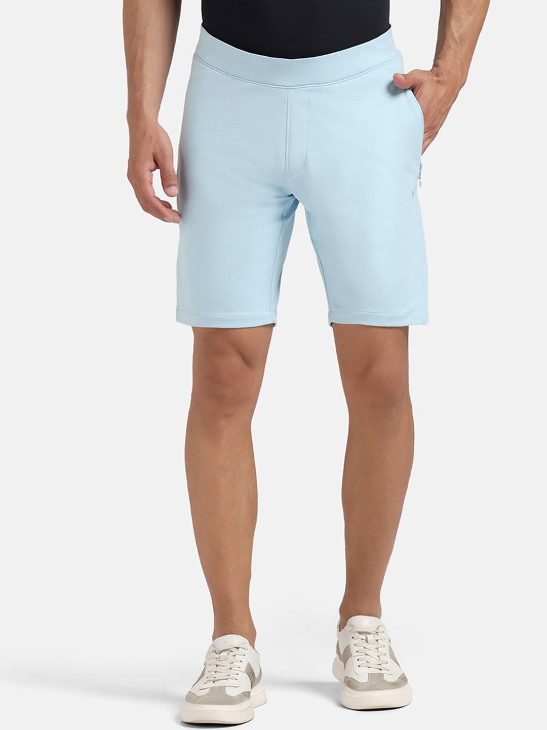 

Blackberrys Men Slim Fit Low Rise Cotton Shorts, Blue