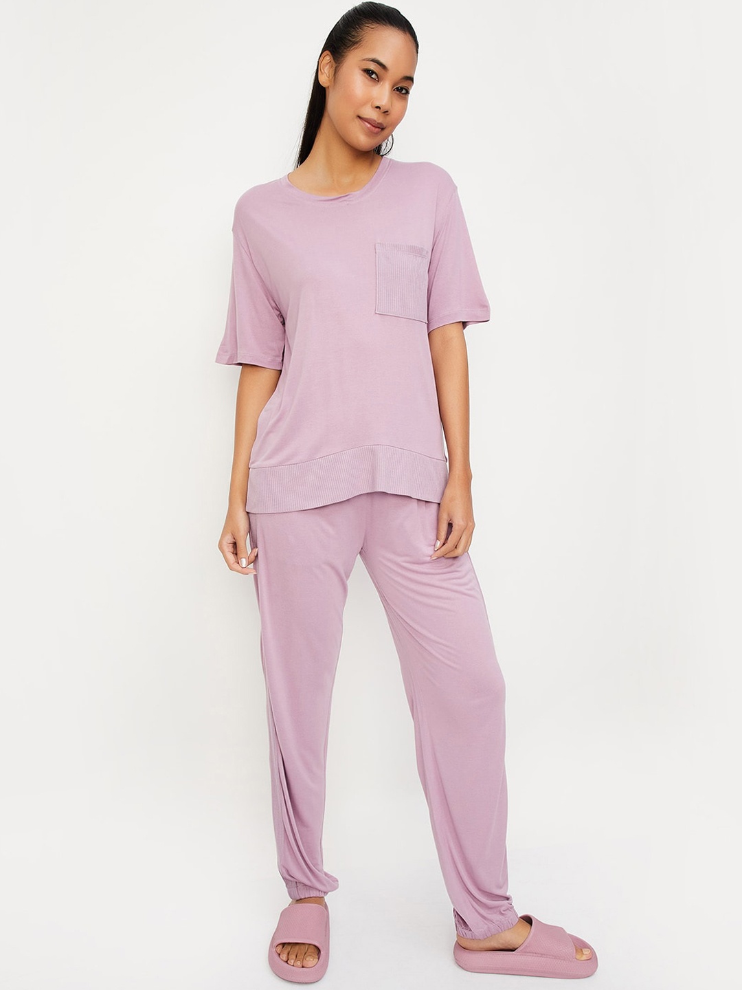 

max T-shirt With Lounge Pant, Purple
