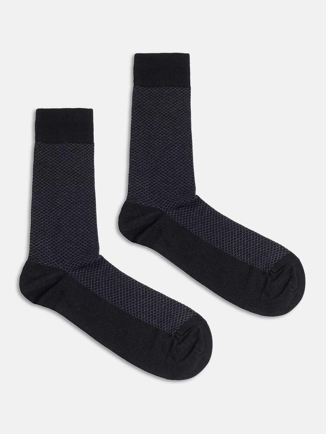 

Blackberrys Men Cotton Calf-Length Socks, Black