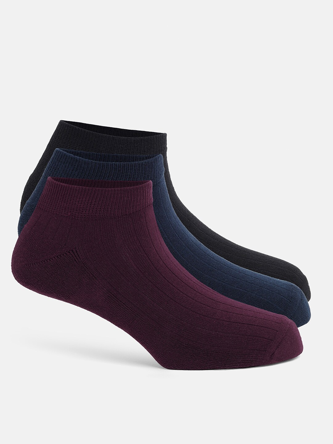 

Blackberrys Pack Of 3 Ankle-Length Socks, Black