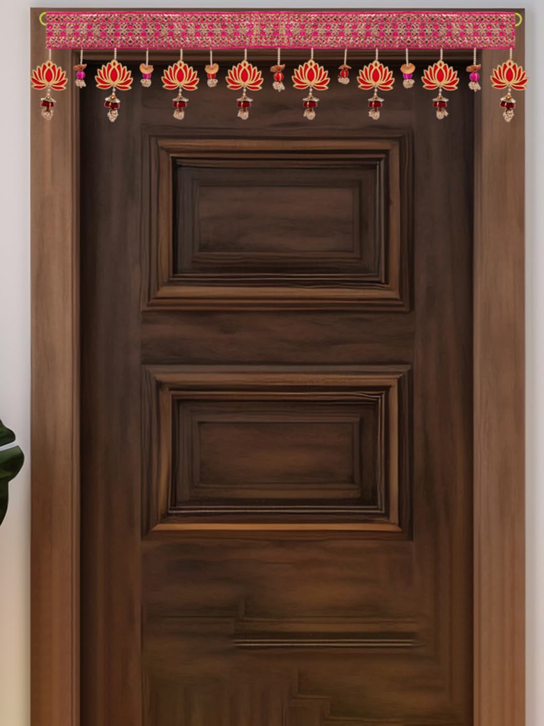 

Perpetual Pink & Red Lotus Wall Hanging Latkan