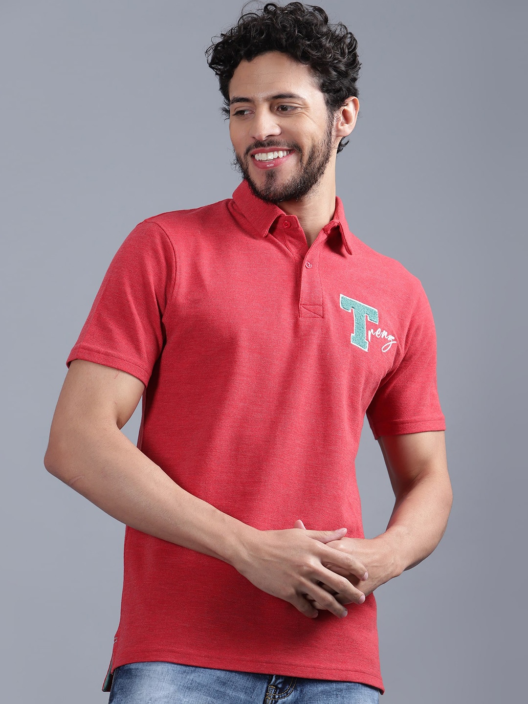 

Trenz Polo Printed T-Shirt, Red