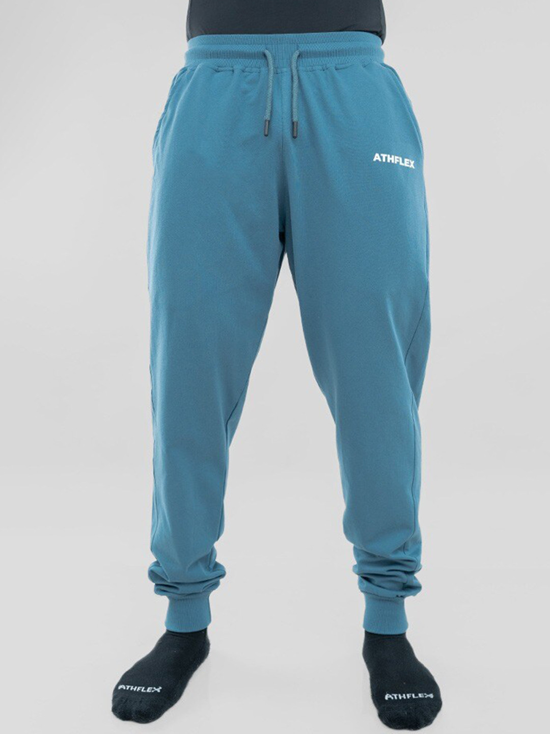 

Athflex Men Mid-Rise Essential Joggers, Teal