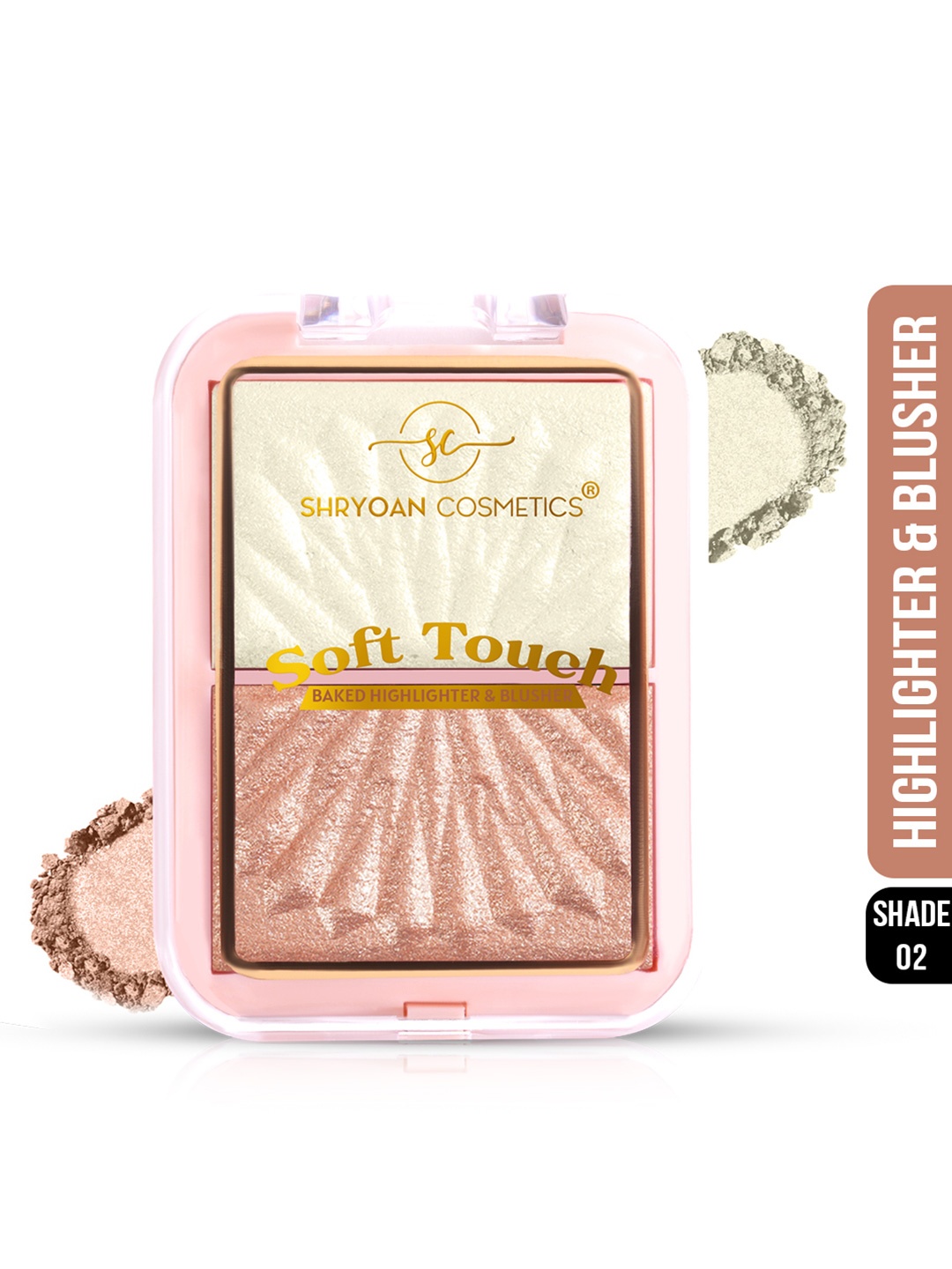 

SHRYOAN Soft Touch Backed Highlighter & Blush - 02, Gold