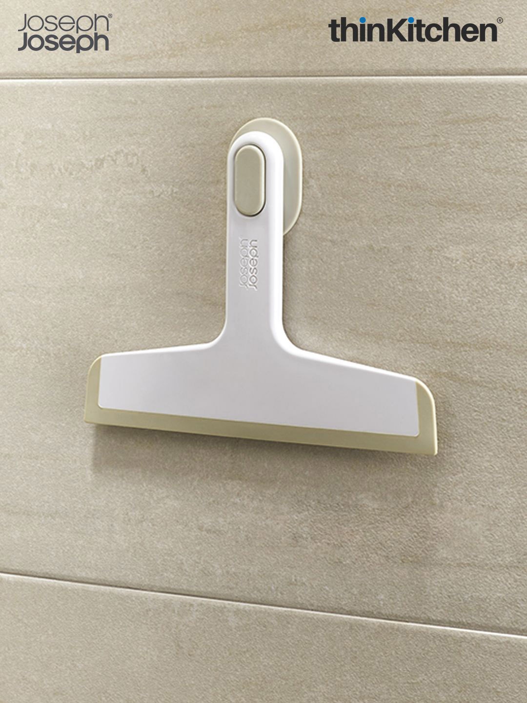 

Joseph Joseph White Duo Slimline Squeegee With Suction-Cup Holder