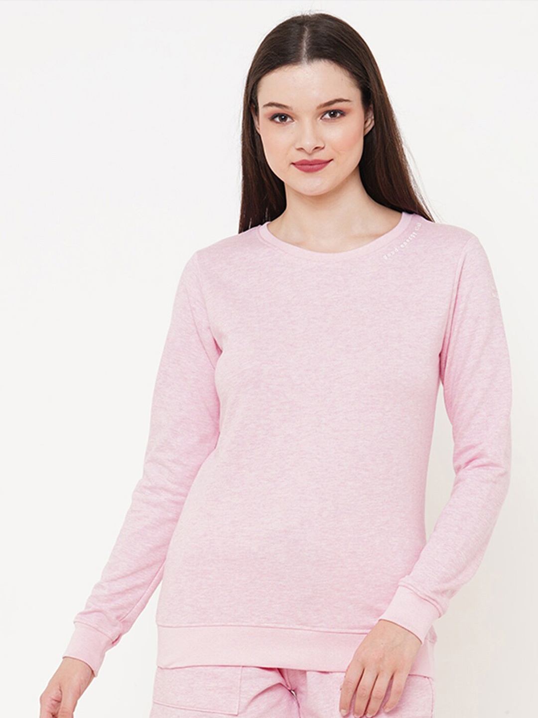 

Inner Sense Antimicrobial Organic Cotton Pullover Sweatshirt, Pink