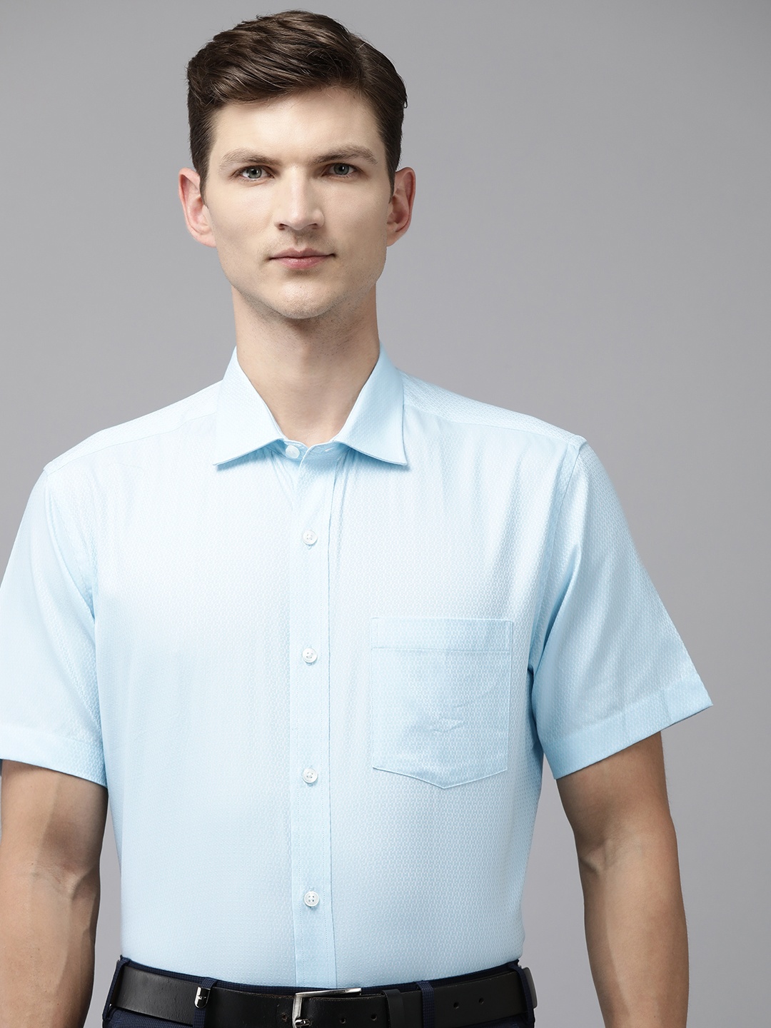 

Park Avenue Men Pure Cotton Formal Shirt, Blue